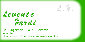 levente hardi business card